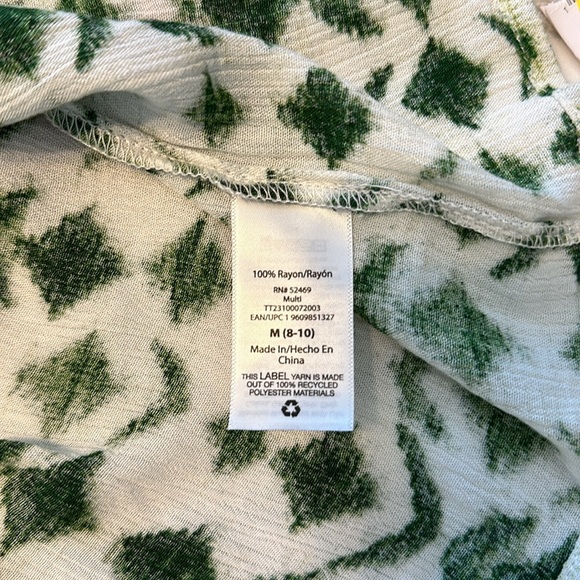 Time & Tru Green Ruffle Aztec Spring Easter Maxi Dress NWT - Picture 9 of 9